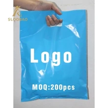 200 шт пользовательские трафаретная печать сумки для одежды пробивная ручка хозяйственная пластиковая сумка для одежды пластиковый мешочек для ювелирных изделий упаковка подарок Ca