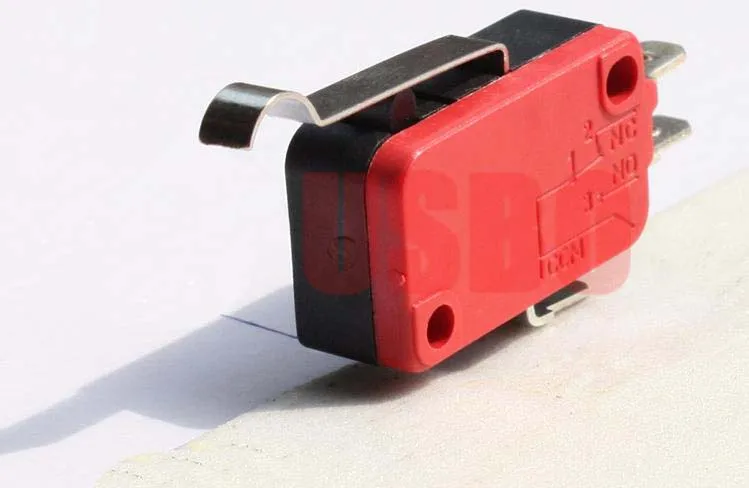 

25/15A 125/250V On-Off Red 2 Feets Copper Micro Switch for welding torch with Curved Handle Large Current 20pcs/bag