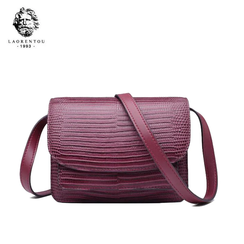 

LAORENTOU 2019 New women Leather bags fashion Luxury leather crossbody bags for women bag purple small bag