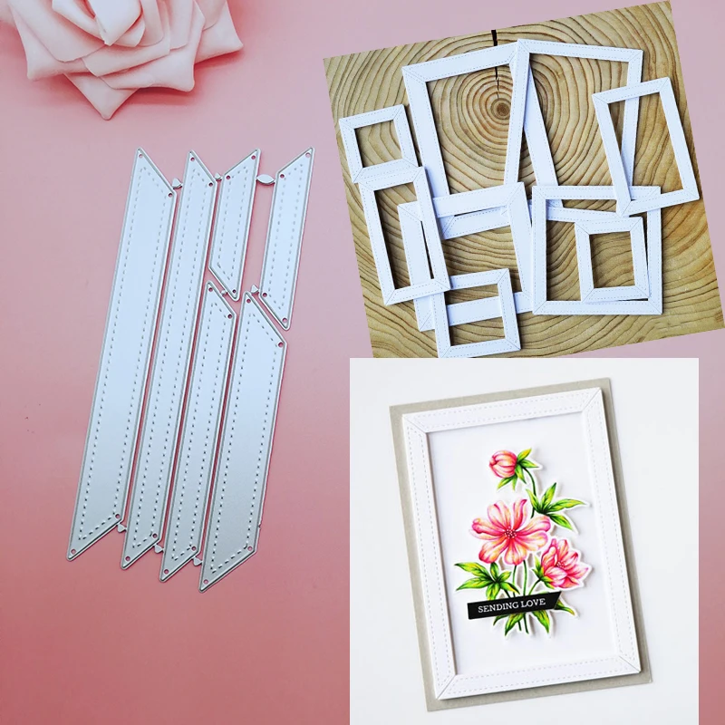

Frame die Collection Metal Cutting Dies Stencils for DIY Scrapbook Photo Album Paper Card Decorative Craft Embossing Die 2019