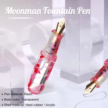 Moonman Wancai, прозрачная карманная мини-Цветочная пипетка, авторучка, прозрачная, для путешествий, короткая чернильная ручка, Иридиум, F Перо, подарочный набор