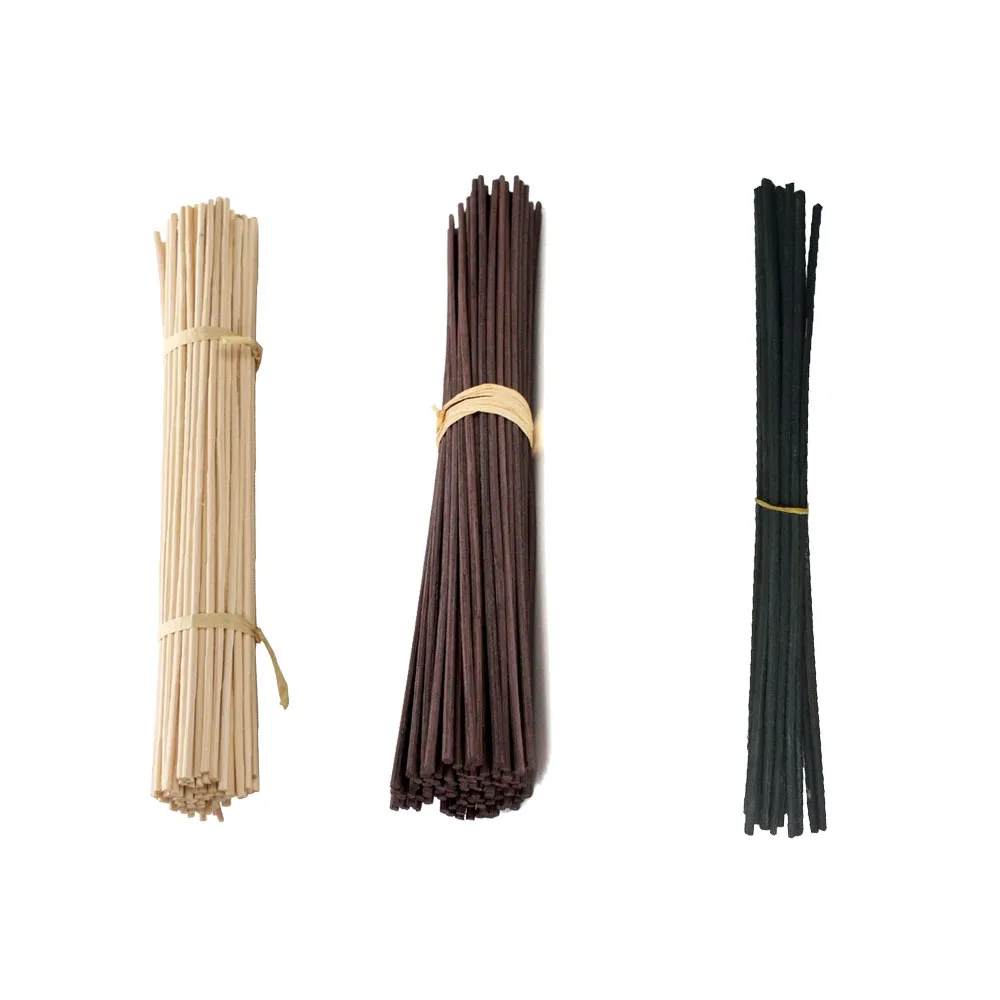 

White+Brown+Black Each 15Pcs Rattan Reed Fragrance Diffuser Replacement Refill Sticks 7 Inch * 3mm