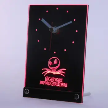

tnc0214 Nightmare Before Christmas Table Desk 3D LED Clock