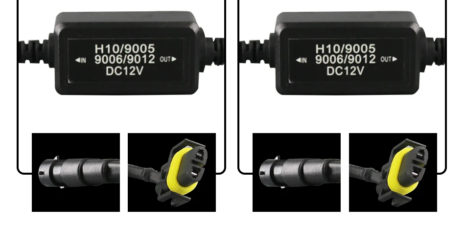 14 Error Free LED Wiring Harness Adapter Anti-Flicker Decoder for Car Headlight Bulb H4H7H8H11H1390059006 CANBUS