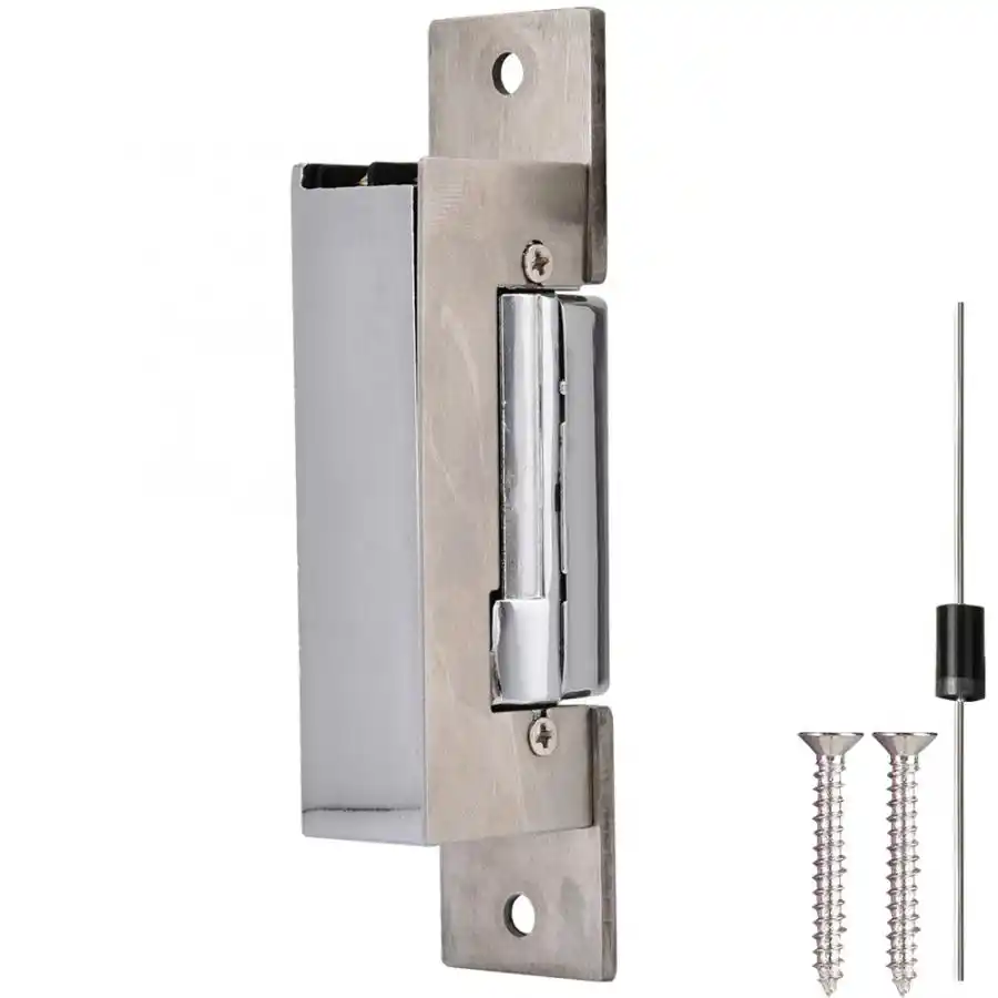 Dc12v Narrow Type Electric Strike Silver Door Lock Double