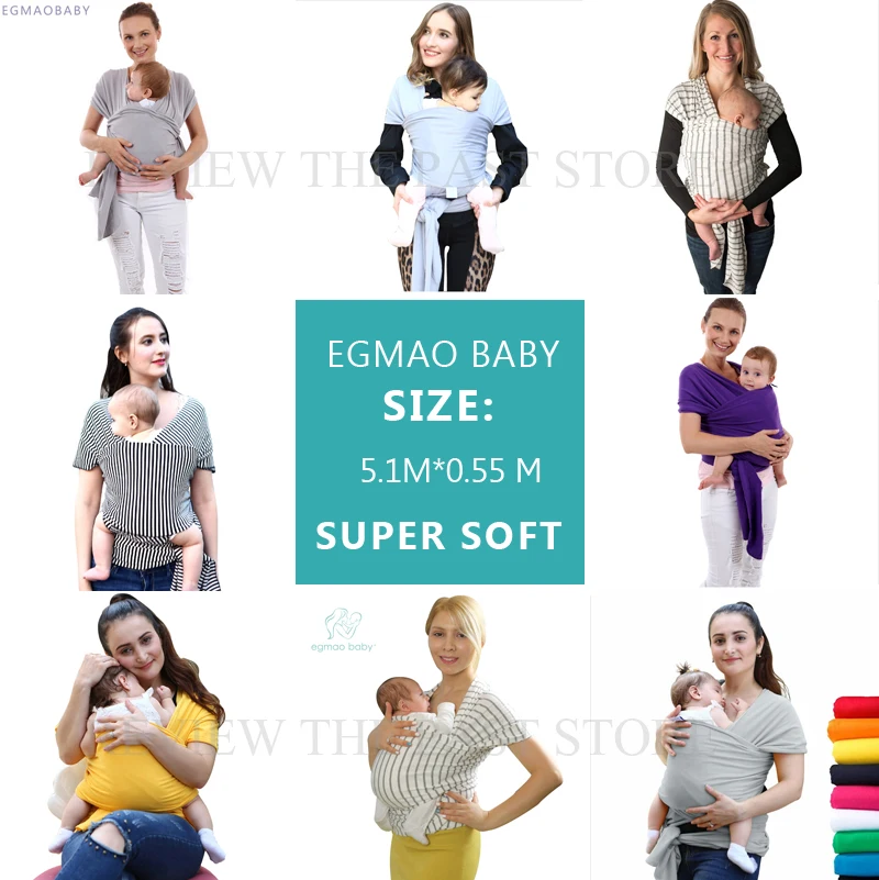EGMAO BABY/Новинка; детский слинг; переноска для новорожденных; эластичный хлопковый Рюкзак-кенгуру в полоску для малышей и младенцев