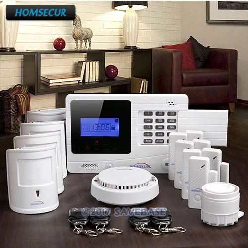 HOMSECUR Wireless GSM SMS Burglar font b Alarm b font System 4 Pet Friendly Motion Sensors