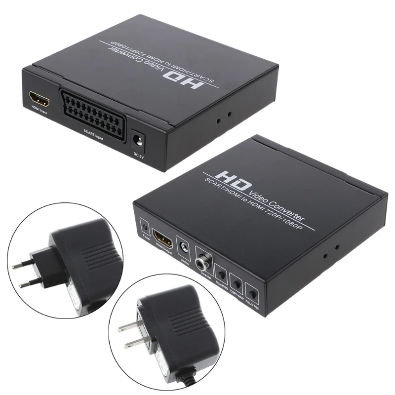 BGEKTOTH SCART+ HDMI в HDMI HD видео конвертер 720P 1080P 3,5 мм коаксиальный аудио выход