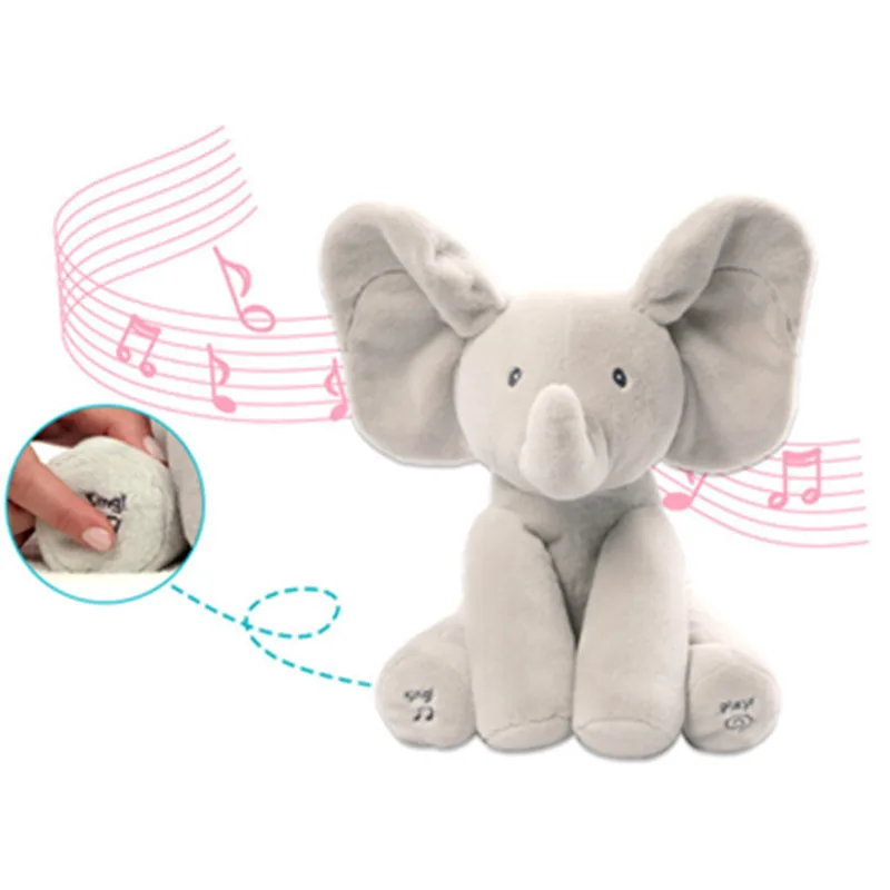 

Wholesale Elephant Plush Toy Sing and Play Elephant Plush Stuffed Toys Interactive Funny Baby Doll Kawai Animal Electronic Toys