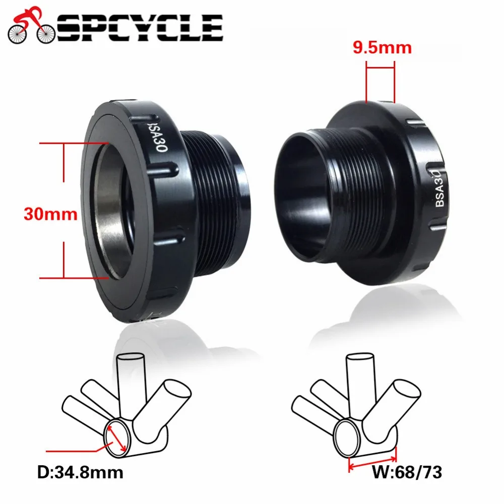 Spcycle BSA30 BB68 BSA 68 73 MTB الطريق الدراجة الخارجية تحمل الأقواس السفلية ل SRAM الدوار Raceface FSA SLK BB386 30 مللي متر Crankset