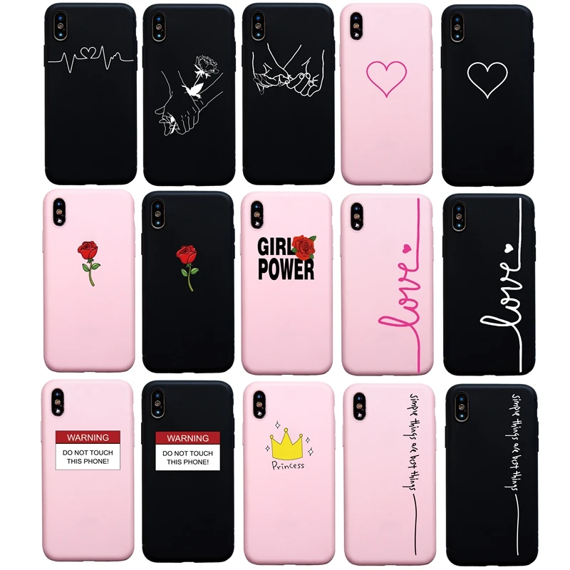 Мягкий силиконовый чехол для влюбленных пар iphone 7 8 6 6s Plus X XS Max XR 5s SE|Бамперы| |