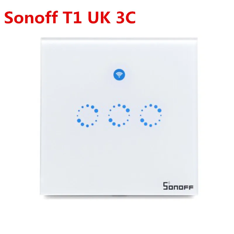 Sonoff T1 Wifi настенный выключатель беспроводной дистанционный светильник-реле приложение сенсорное управление Wifi умный переключатель работа с Google Home Alexa