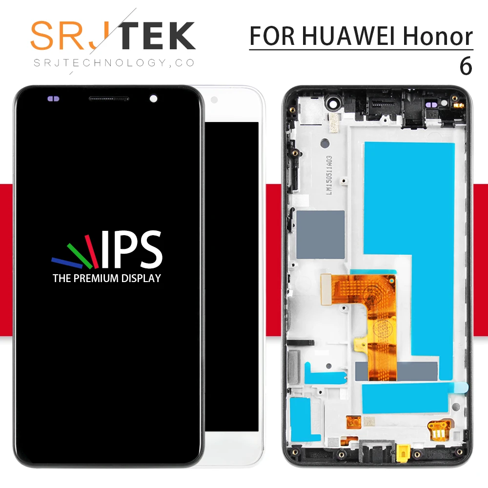 

Srjtek For Huawei Honor 6 LCD Display Panel with Touch Screen Digitizer 5.0'' Full Assembly / Frame H60-L02 H60-L12 H60-L04