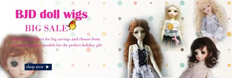 JD337 1/8 1/6 1/4 Pretty Synthetic Mohair BJD Wigs Suit For Size 5-6 Inch 6-7 Inch 7-8 Inch Doll Free Shipping Doll Hair Only
