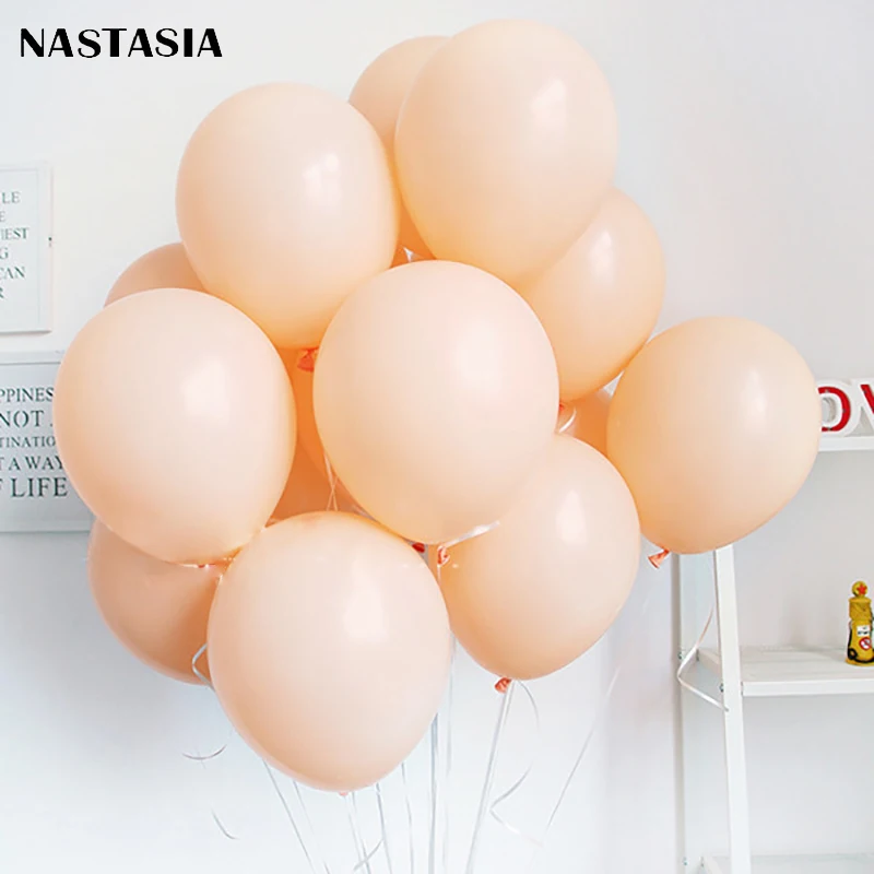 

NASTASIA Apricot latex balloon 10pcs/lot 12 inch 2.8g globos cumpleanos infantiles birthday and wedding decoration balloon