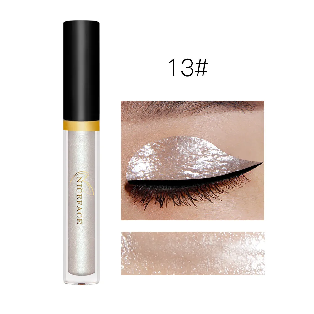 

2019 new Metallic Liquid Eyeshadow Smoky Eyeshadow Waterproof Glitter Liquid Eyeliner & Eyeshadow Pen professional Cosmetics new