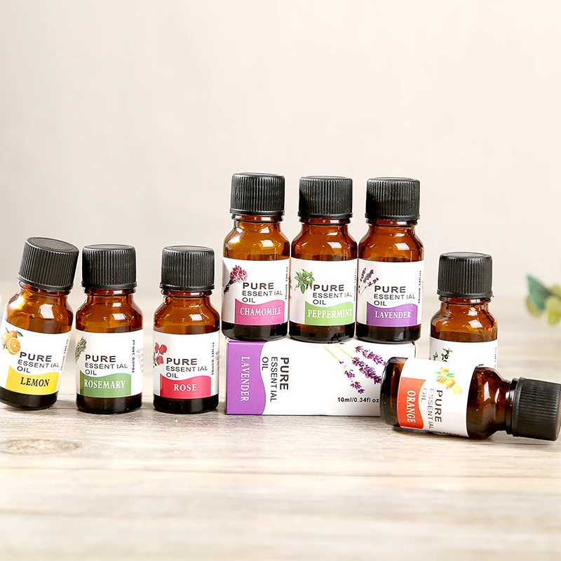 10Ml Essential Oils For Aromatherapy Diffusers Pure Essential Oils Organic Body Massage Relax -5992