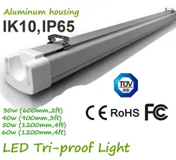 60 см 90 см 120 см 2' '4' залив высокий промышленный LED tri-доказательство висит освещения безопасность депо свет IK10 IP65 пыле