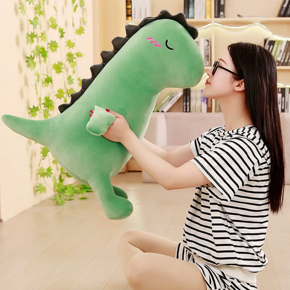Эластичный плюшевый динозавр, игрушка, кукла, мультяшный динозавр, мягкая игрушка, зеленый/розовый динозавр, животные, подушка для детей, плюшевая игрушка, подарок