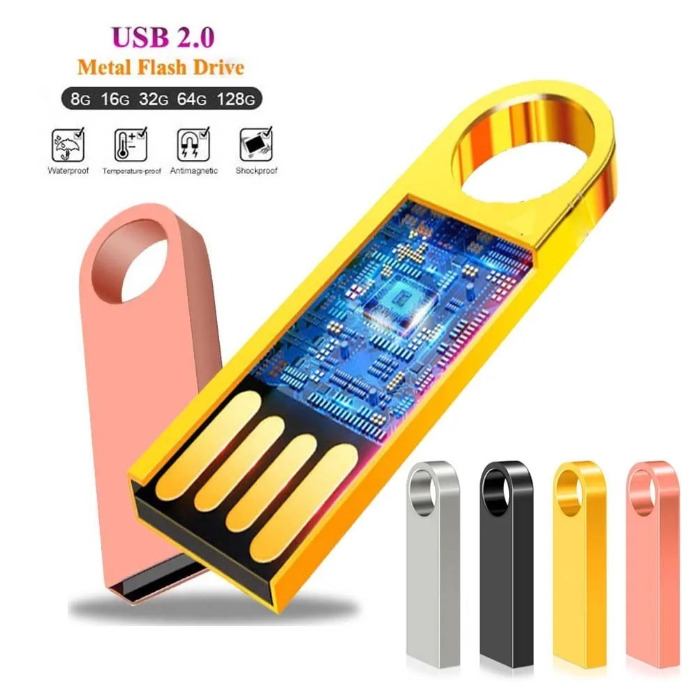 Лучший металлический флеш накопитель с интерфейсом Usb 32 ГБ 16 8 64 диск 128 флешка memoria