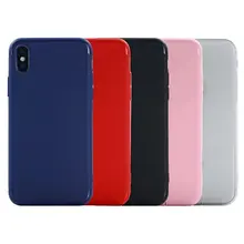 

Mobile Phone Back Full Cover for Ipone X 6 7 8 Soft TPU Super Slim Solid Candy Color Silicone Phone Case for IPhone 7Plus 8P 6P