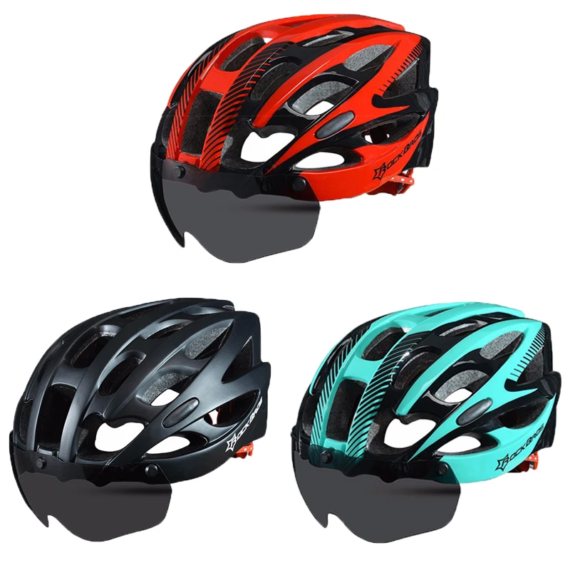 ROCKBROS Bicycle Helmet With Lenses 28 Vents Integrally molded Mountain