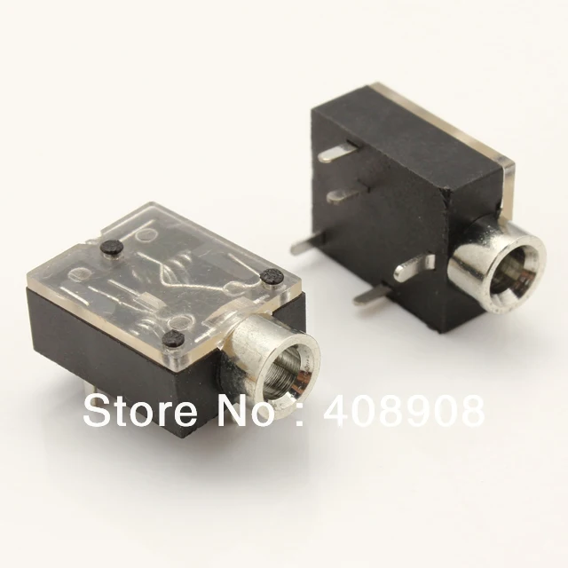 100 PCS/LOT 3.5mm Stereo Phono Jacks / Female Phono Mono PCB Panel