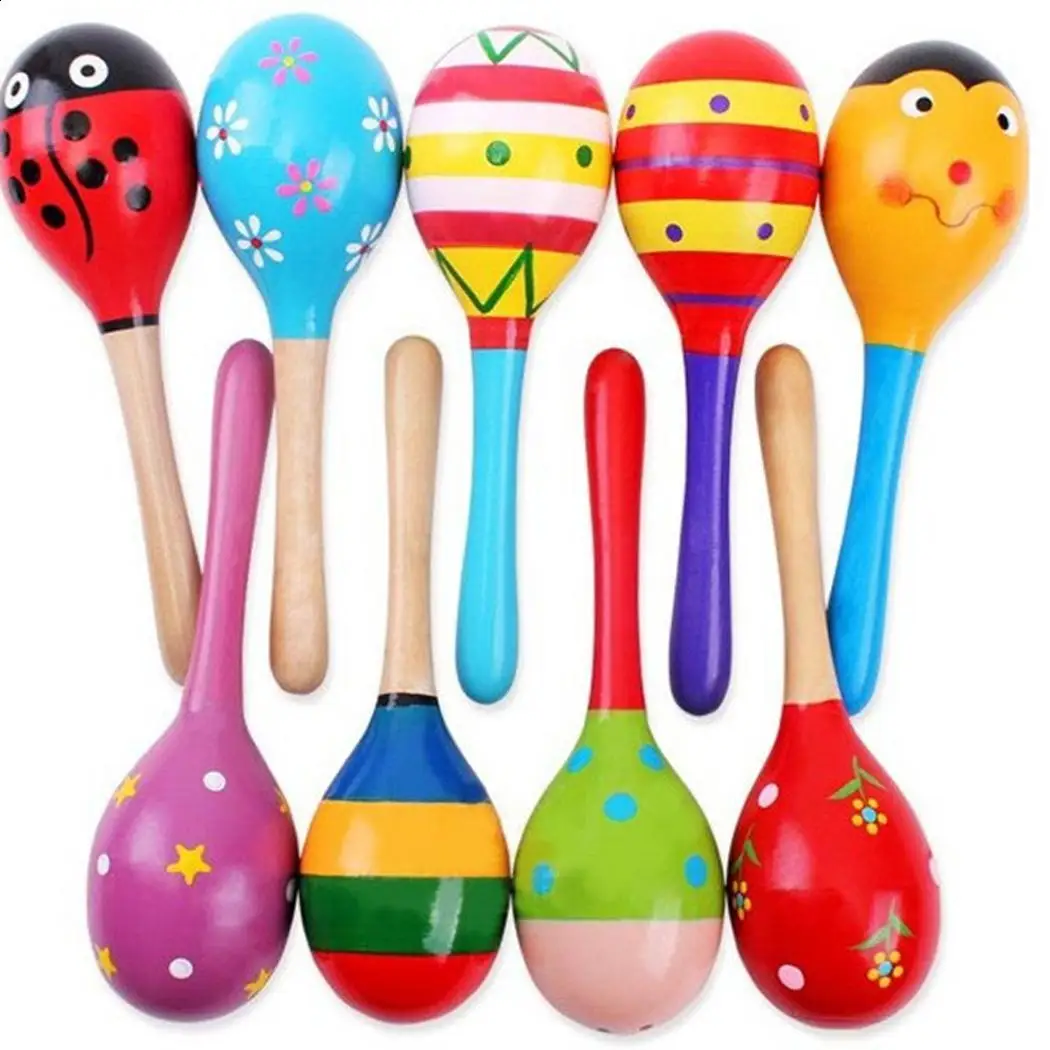 Toy Maracas Home Children Fiesta Puzzle Development School Wooden etc