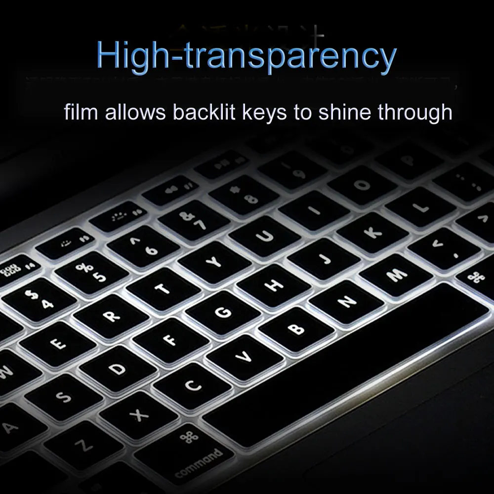 Прозрачная крышка клавиатуры WIWU для MacBook Pro 16 A2141 водонепроницаемая раскладка в