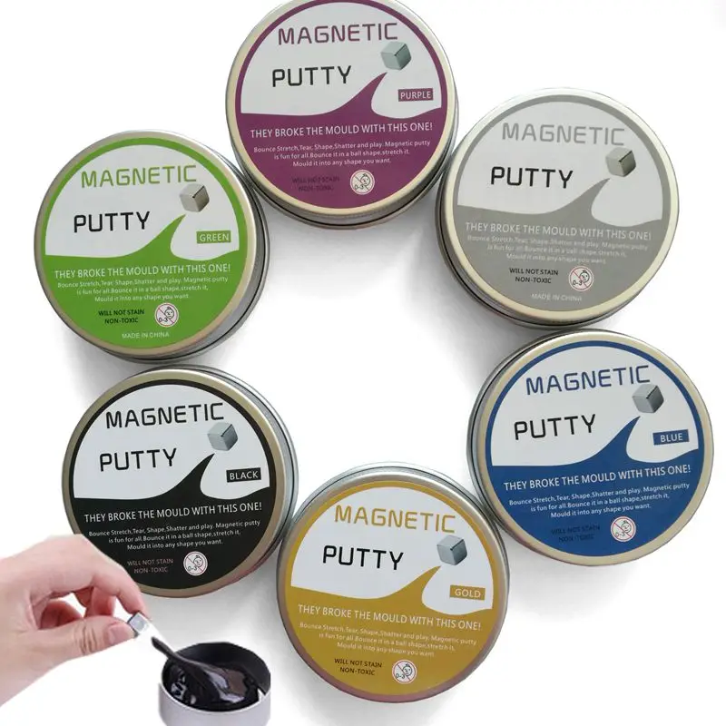 DIY Magnetic Slime Polymer Clay Intelligent Strong Magnet Plasticine Mud Magic Hand Putty Bounce Toys For Children Silly Putty