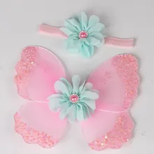 Унисекс дизайн новорожденных девочек костюм с крыльями бабочки фото реквизит наряды для детей от 0 до 6 месяцев#30
