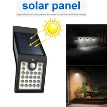 Горячая мода высокого качества светодиодный лампа, подзаряжающаяся на солнце наружная садовая лампа Водонепроницаемая Ночная безопасность настенный светильник Прямая