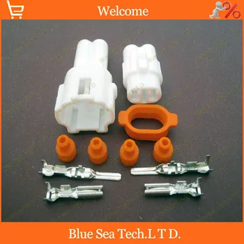 

10 sets white 2 Pin/way 2.0mm car connector,Auto Waterproof Electrical connector Male&Female kit for car motorcycle ect.