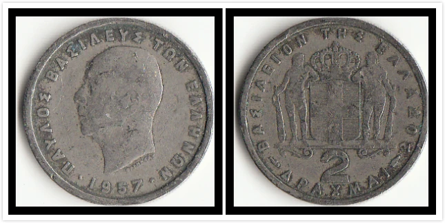 

Greece 2 drachma Cents Coin EU 100% real and Original European Coins for Personal Collection old