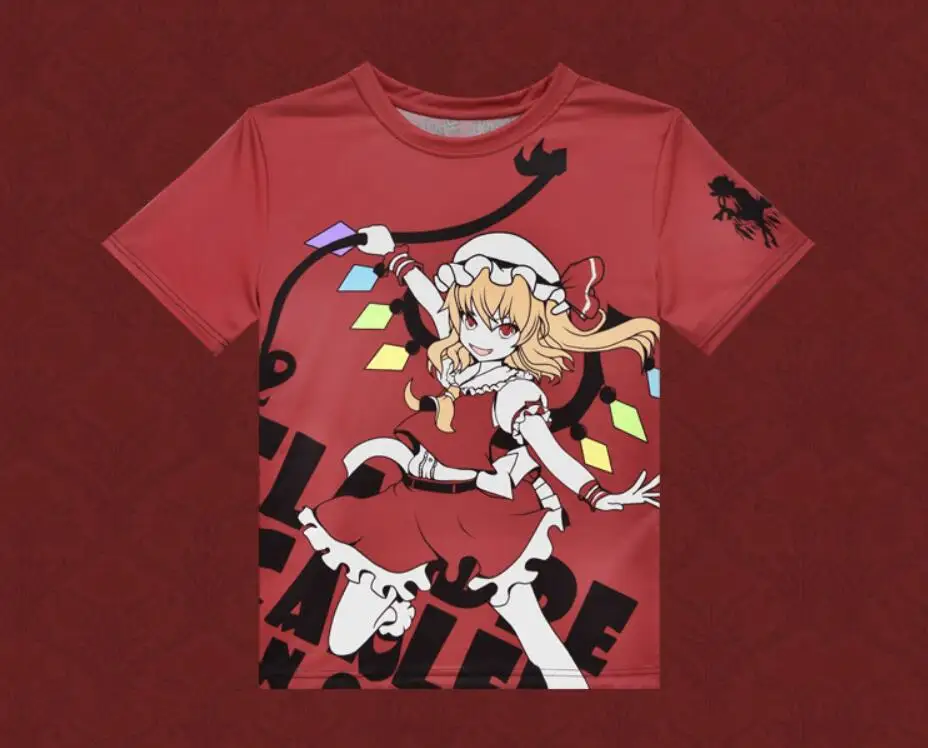 

Free shipping Top Anime TouHou Project Cosplay cute student short-sleeved round neck men and women summer T-shirt