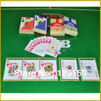 

PC-002 63*88MM, Big Face, Plastic Playing Card, Blue and Red back in classic design