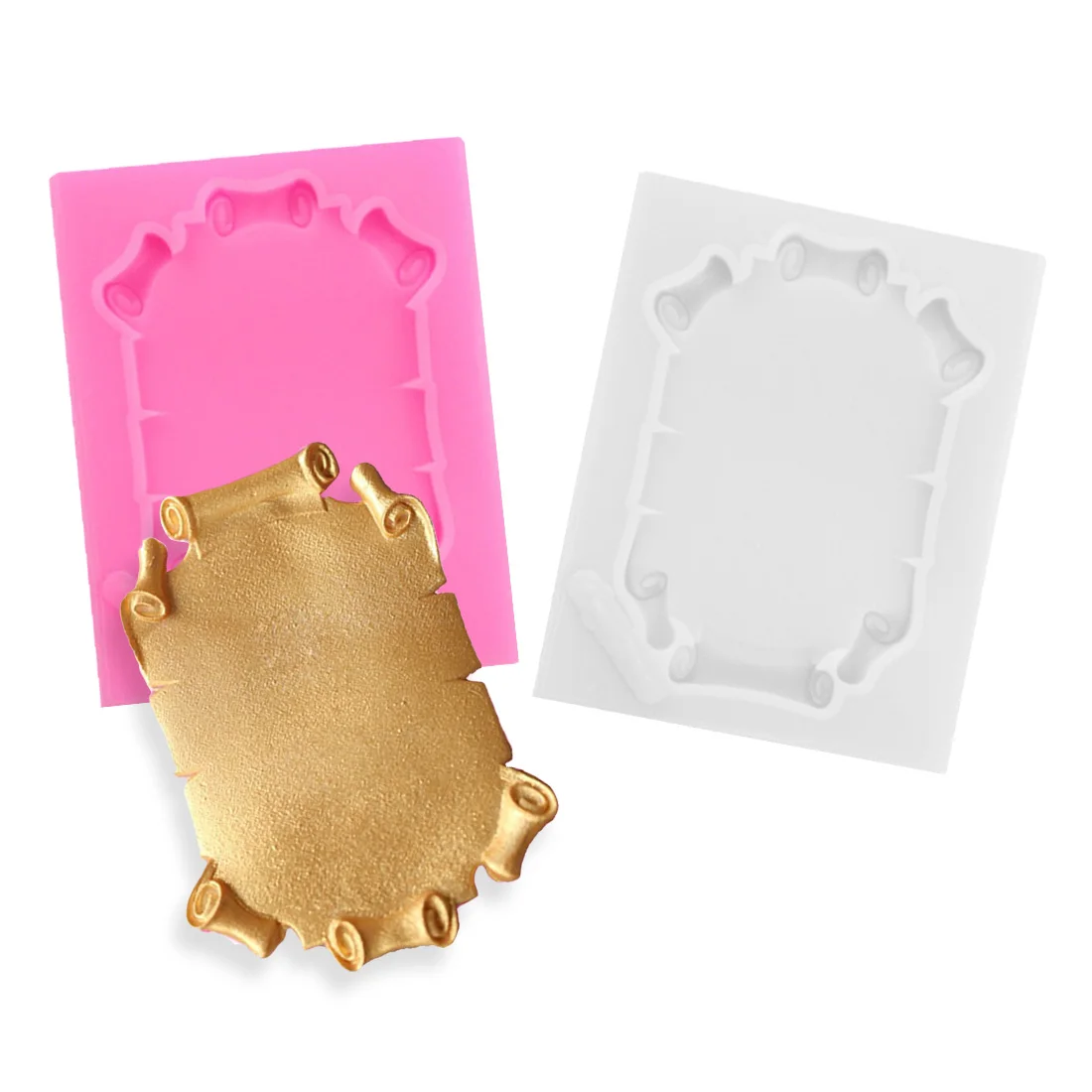 

1pcs Silicone Mold 1PC Baking Pan Cake Decorating Tools Retro Frame Chocolate Soap Mold Cake Stencils Kitchen Sugarcraft Tools