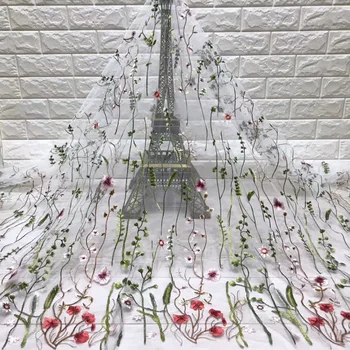 

2019 Latest French Nigerian Laces Fabric High Quality Multicolor Tulle African Laces Fabric Wedding African French Tulle Lace