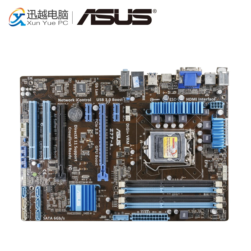 

Asus Z77-A Desktop Motherboard P8Z77-A Z77 Socket LGA 1155 i3 i5 i7 DDR3 32G SATA3 USB3.0 ATX