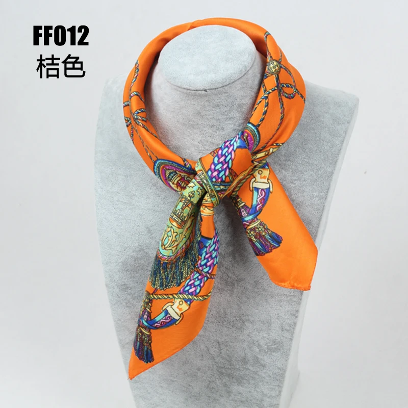 Шелковый шарф женский квадратный шарф шейный платок платок Топ шелковая Бандана Маленький квадратный шелковый шарф Высокое качество FF012
