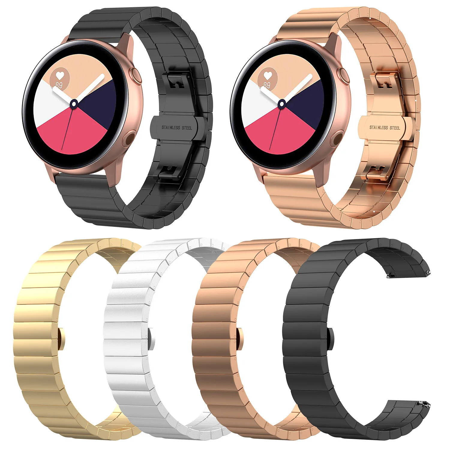 Совместимость с Samsung Galaxy Watch Active Band браслет из бисера и стали сменный Браслет