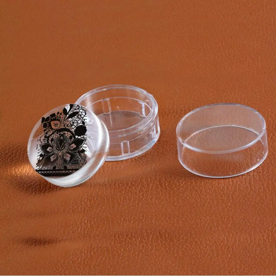 

New Clear Nail Art Silicon Head Stamping Stamper Scraper Image Plate Manicure Print Tool DIY Nov.11