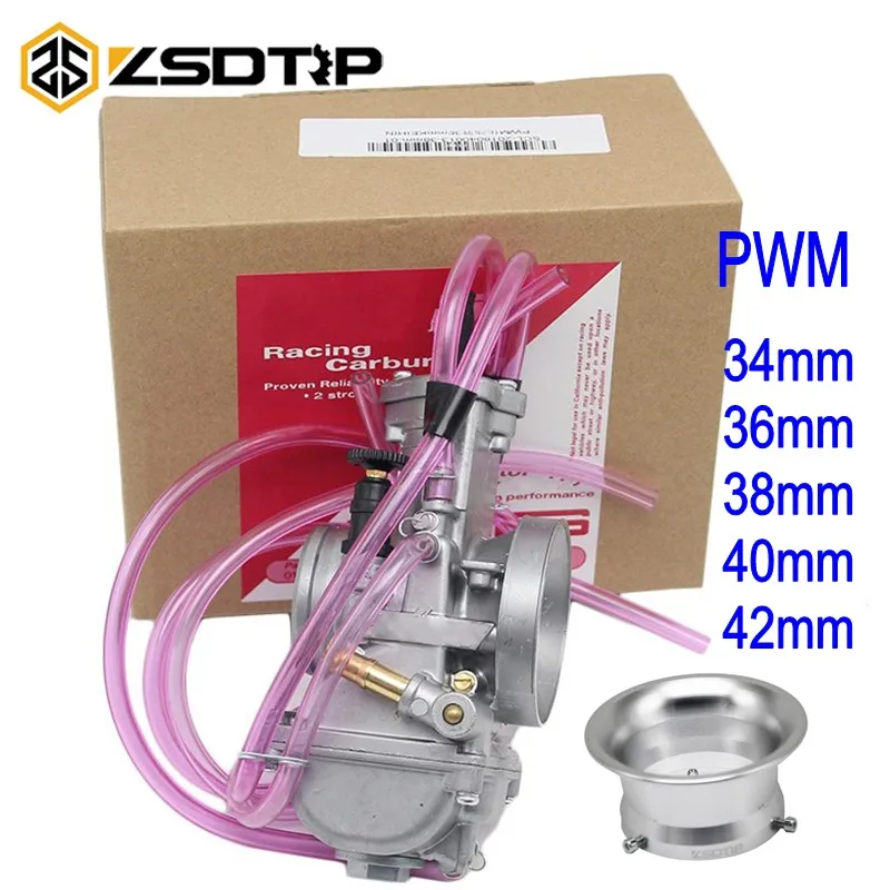 ZSDTRP Keihi 34 36 38 40 42 мм PWM мотоциклетный КАРБЮРАТОР 2/4T моторные скутеры с Power Jet