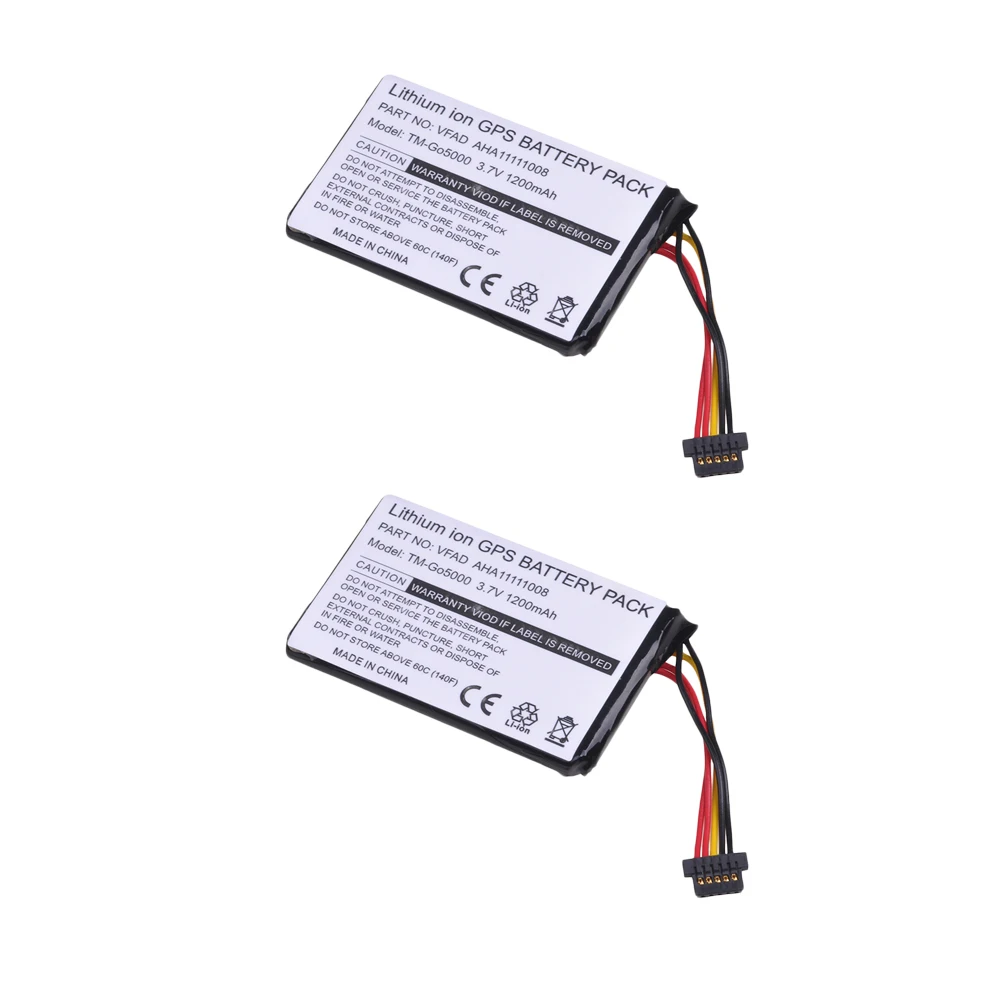 2шт 1200 mAh литий-ионный аккумулятор VFAD AHA11111008, VFAD для TomTom 4FL50, 4FL60, Go 5000, GO 5100, Go 6000, GO 6100, PRO TRUCK 5250