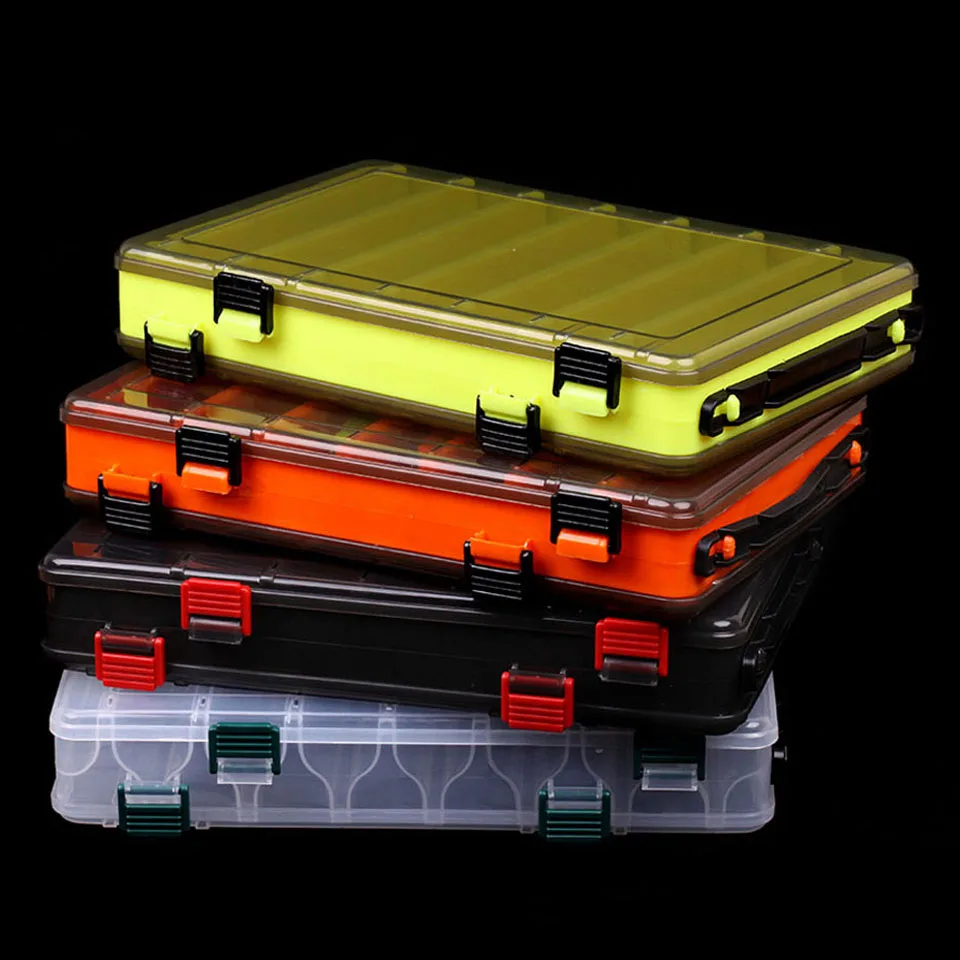 WALK FISH Fishing Box for Baits Double Sided Plastic Lure Boxes Fly Fishing  Tackle Storage Box Supplies Accessorie High Strength