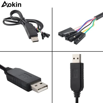 

USB to TTL Serial Cable Adapter FTDI Chipset FT232 USB Cable TTL for Arduino ESP8266