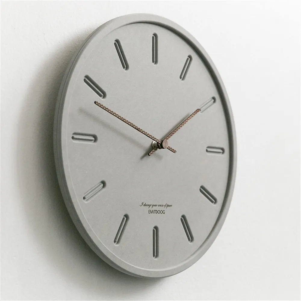 Chic Modern MDF Board Wall Clock Nordic Round Minimalist Fashion Gray Black Artistic Silently Suzuki Clock for Cafe Home Decor Chic Modern MDF Board Wall Clock Nordic Round Minimalist Fashion Gray Black Artistic Silently Suzuki Clock for Cafe Home Decor
