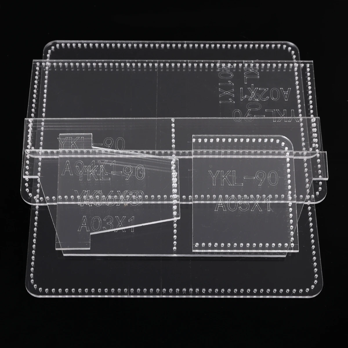 1pc Acrylic Transparent Templates Business Long Wallet Template Leather Craft Pattern Stencil DIY Household Supplies