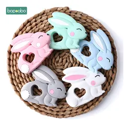 Bopoobo 5 шт. силиконовый массажер Прорезыватель еды класса кролик зубное кольцо для ребенка ожерелье-прорезыватель Аксессуары детский