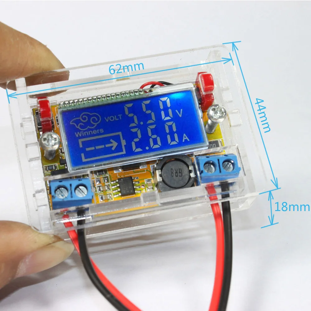 

DC-DC Adjustable Step-down Module Power Step-down Charge Module DIY Kit LED Driver Voltmeter Ammeter Peak Current 3A